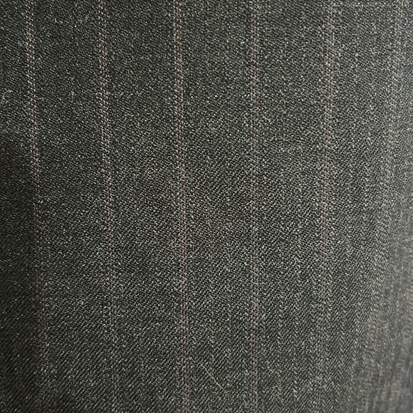 Benetton wide waist skirt midi carrier see measurements for size gray pinstripes - Picture 8 of 8